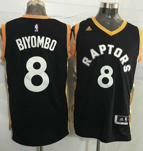 Toronto Raptors #8 Bismack Biyombo Black Gold Stitched NBA Jersey,We sell and wholesale Toronto Raptors #8 Bismack Biyombo Black Gold Stitched NBA Jersey on line form chian!